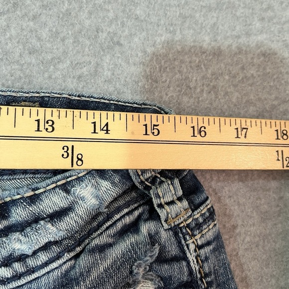 Silver Jeans Womens 30 Blue Girlfriend Skinny Super Stretch Ripped Denim - Picture 4 of 14